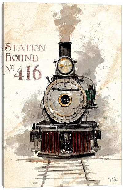 Station Bound No.416 Canvas Art Print - Train Art