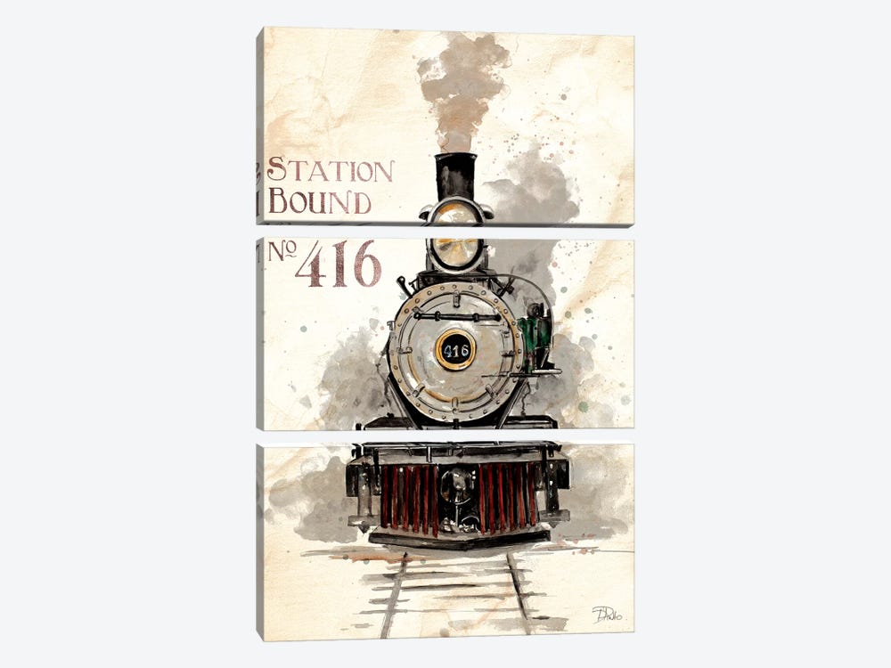 Station Bound No.416 by Patricia Pinto 3-piece Canvas Wall Art