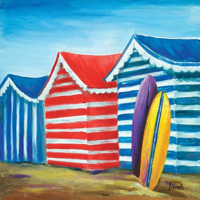 Summer Beach Cabana I by Patricia Pinto framed canvas print