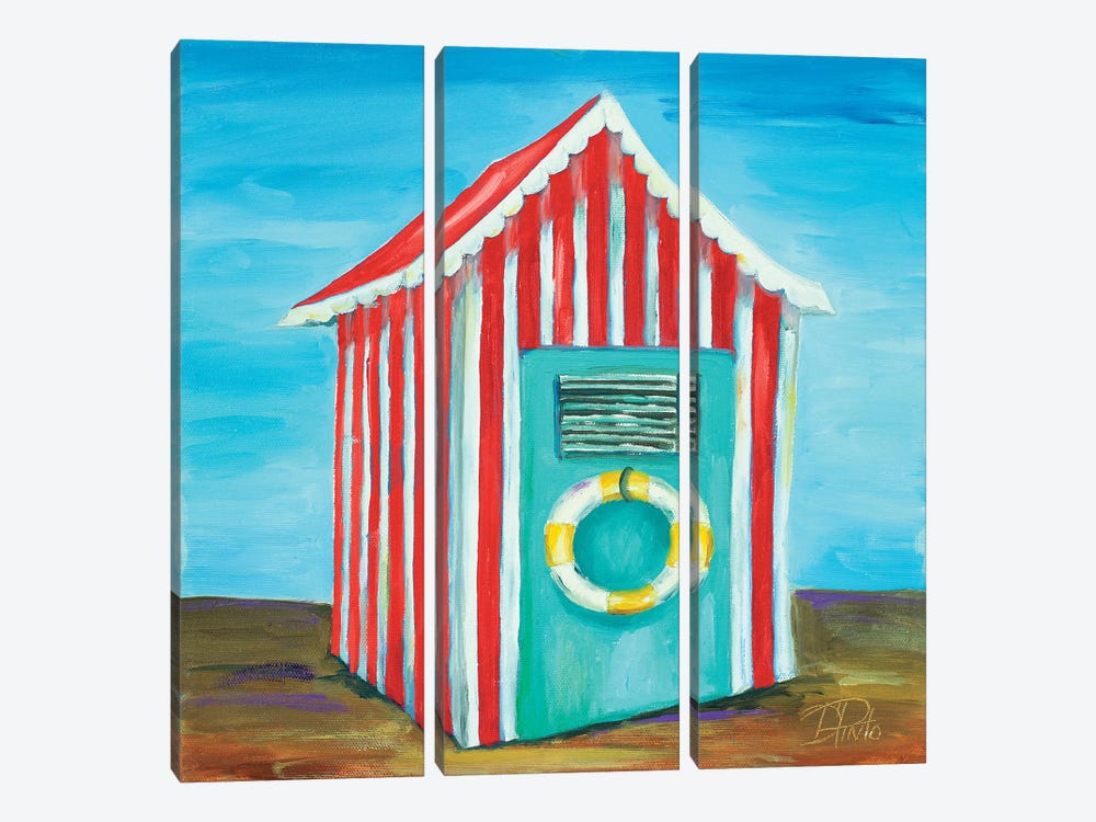 Summer Beach Cabana II by Patricia Pinto 3-piece Canvas Wall Art