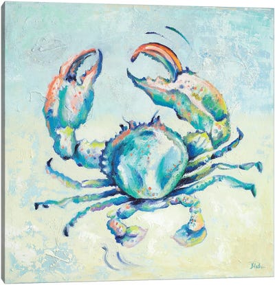 Surf Side I Canvas Art Print - Crab Art