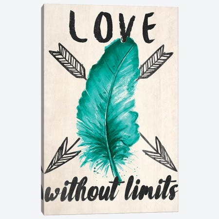 Teal Fearless Limits II Canvas Print #PPI295} by Patricia Pinto Canvas Artwork