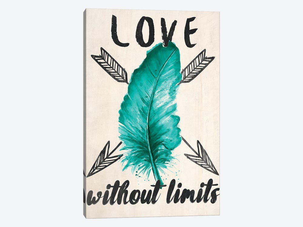 Teal Fearless Limits II by Patricia Pinto 1-piece Canvas Wall Art
