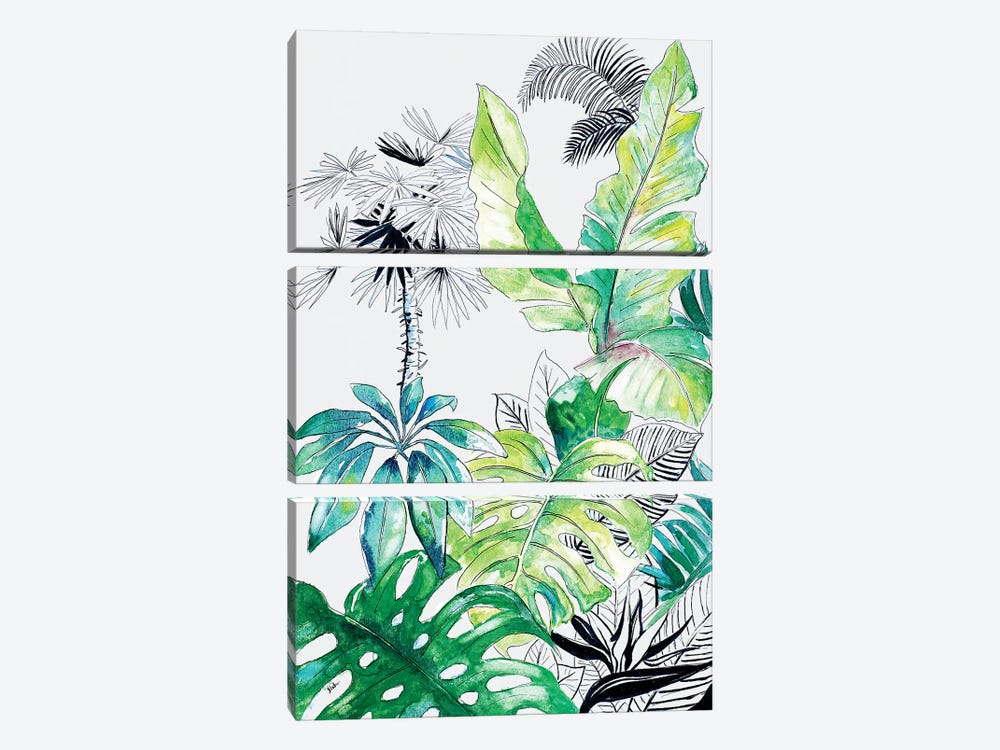 Teal Palm Selva I by Patricia Pinto 3-piece Art Print