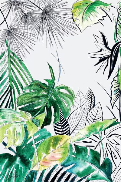 Teal Palm Selva II by Patricia Pinto framed wall art