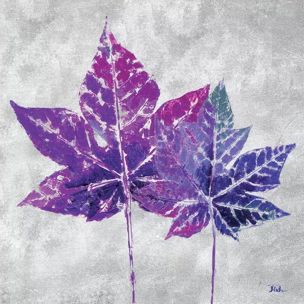 Patricia Pinto: The Purple Leaves on Silver I by Patricia Pinto