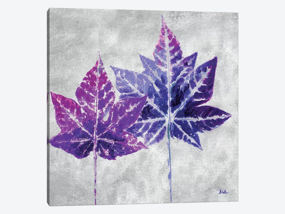 The Purple Leaves on Silver II by Patricia Pinto 1-piece Canvas Art Print