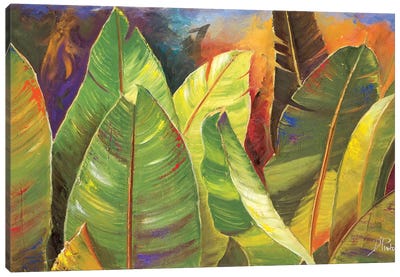 Through the Leaves II Canvas Art Print - Tropical Leaf Art