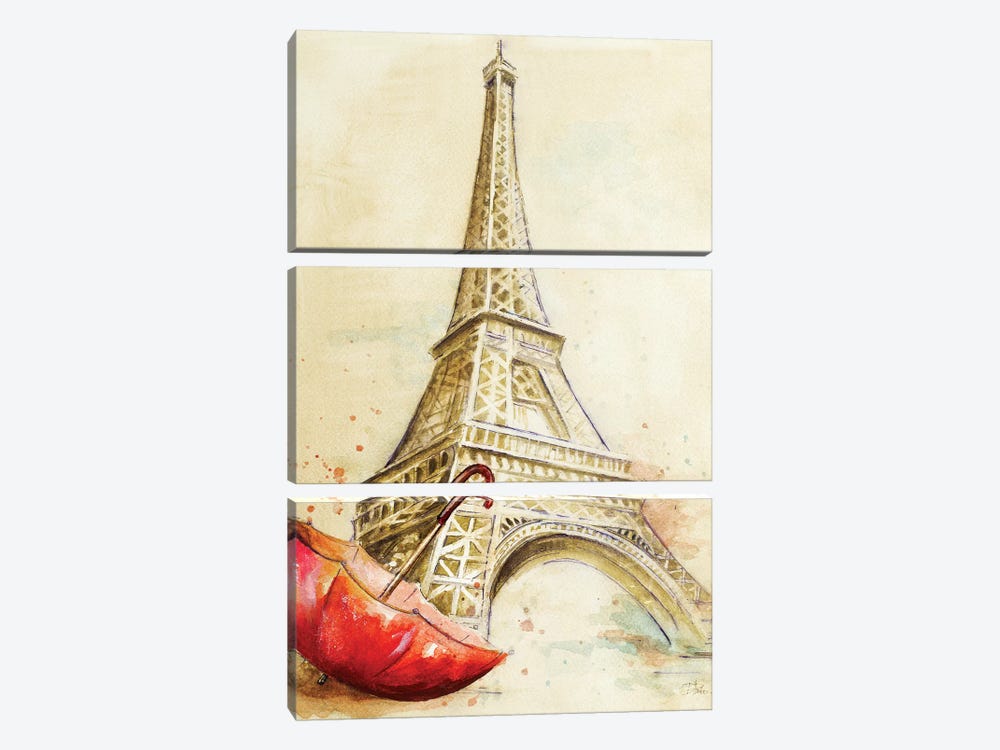 Tour Eiffel by Patricia Pinto 3-piece Canvas Print