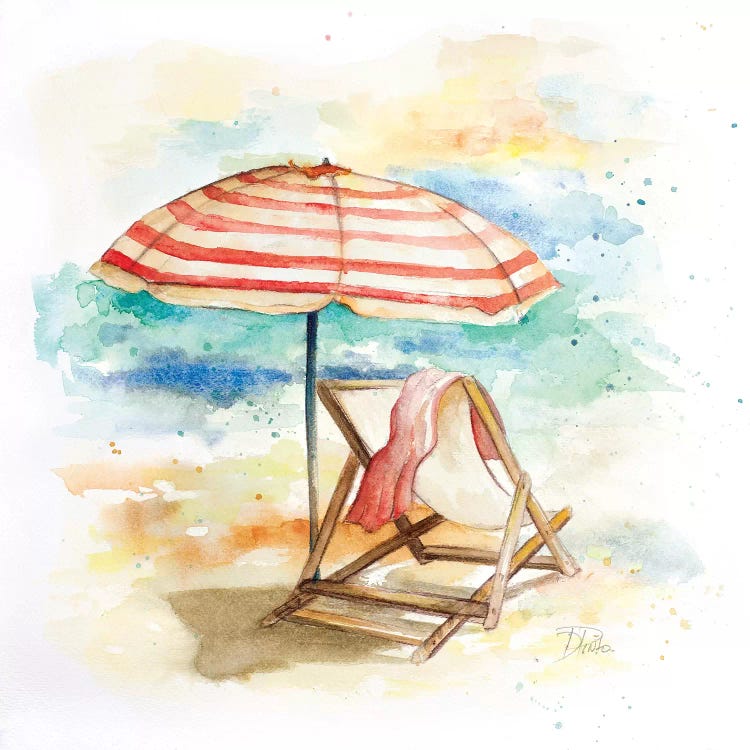 Umbrella on the Beach II by Patricia Pinto wall art