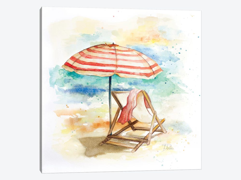 Umbrella on the Beach II by Patricia Pinto 1-piece Art Print