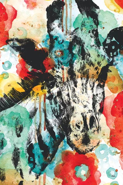 Vibrant Giraffe by Patricia Pinto canvas print