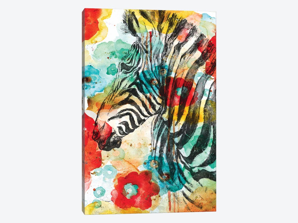Vibrant Zebra by Patricia Pinto 1-piece Art Print