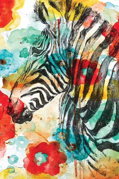 Zebras: Vibrant Zebra by Patricia Pinto