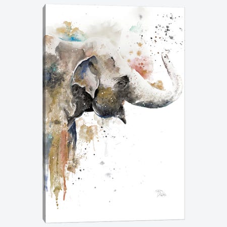 Water Elephant Canvas Print #PPI329} by Patricia Pinto Canvas Print
