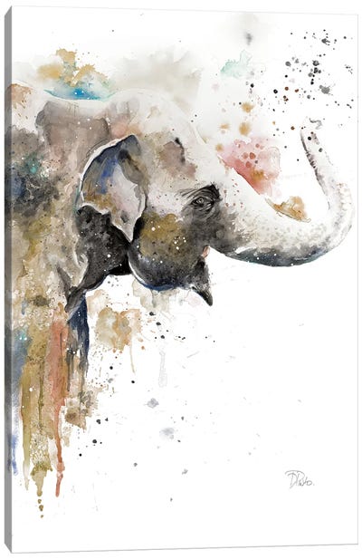 Water Elephant Canvas Art Print - Patricia Pinto