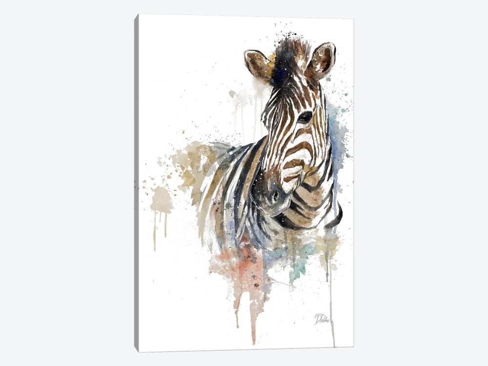 Water Zebra by Patricia Pinto 1-piece Canvas Print
