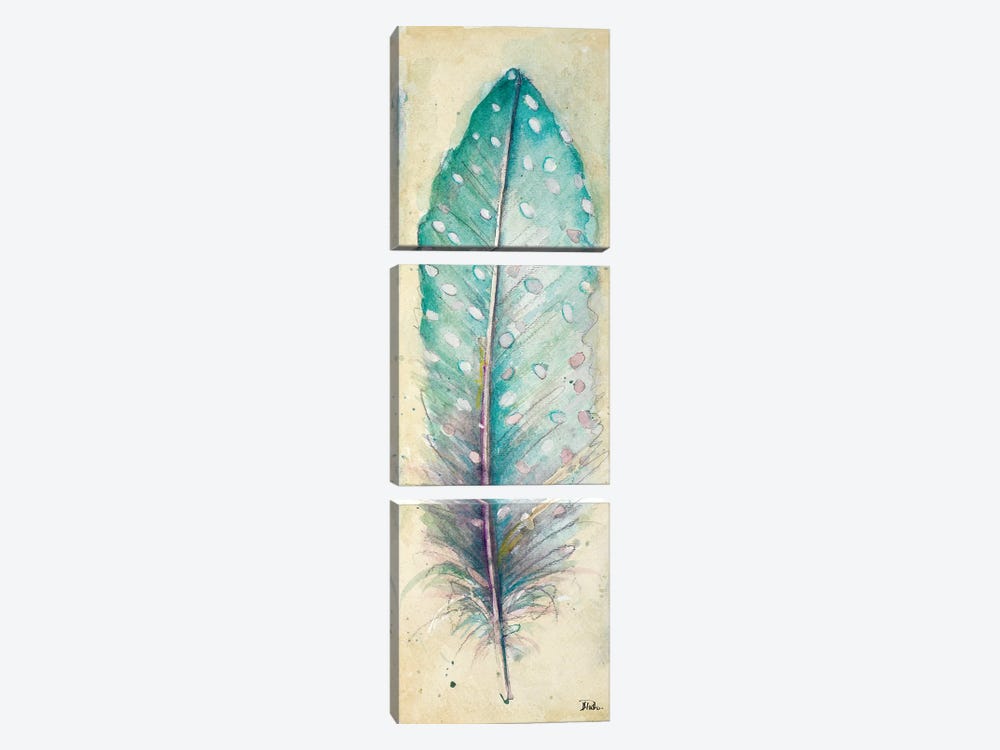 Watercolor Feather I by Patricia Pinto 3-piece Canvas Artwork