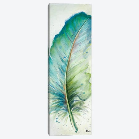 Watercolor Feather IV Canvas Print #PPI339} by Patricia Pinto Canvas Wall Art