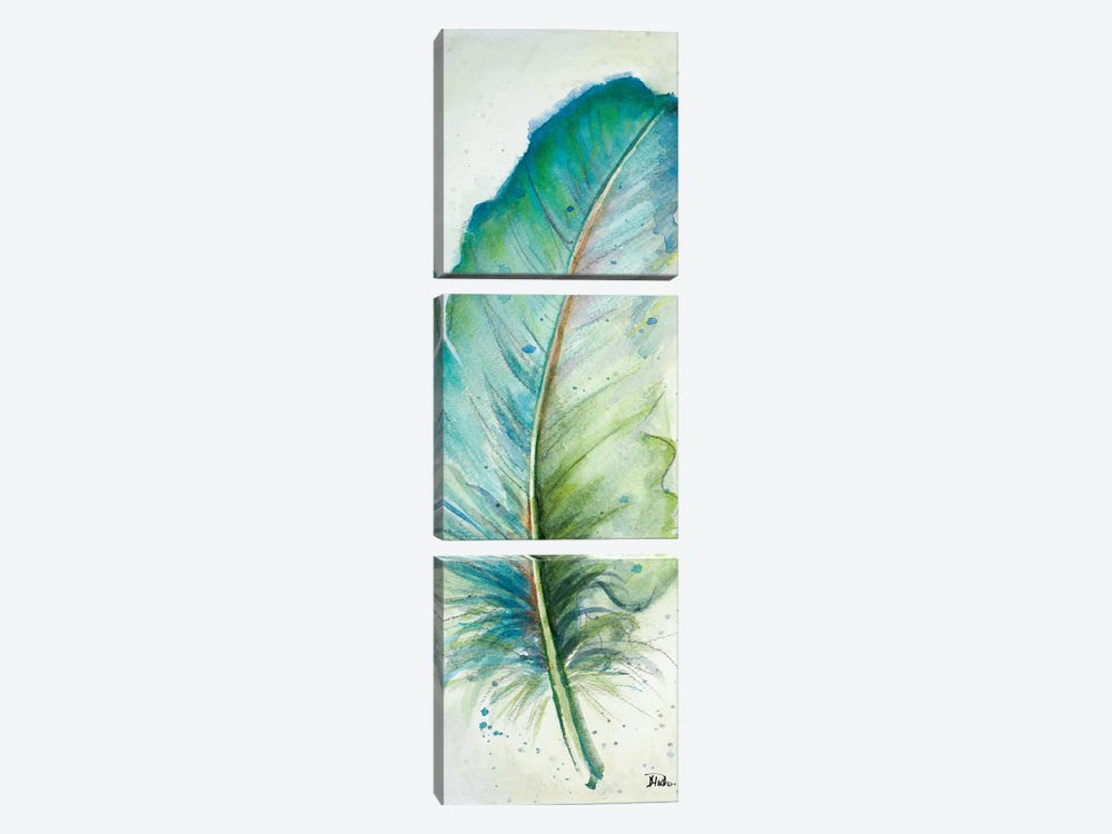 Watercolor Feather IV by Patricia Pinto 3-piece Art Print