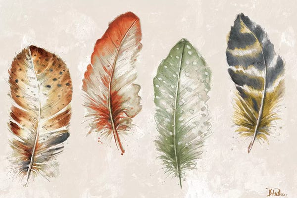 Feathers: Watercolor Feathers by Patricia Pinto