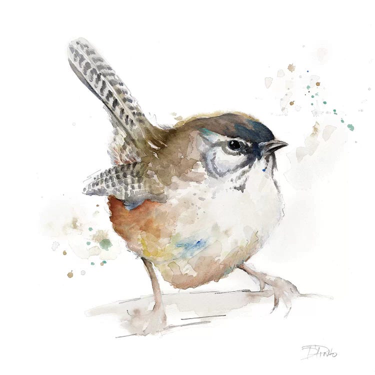 Watercolor Mountain Bird I