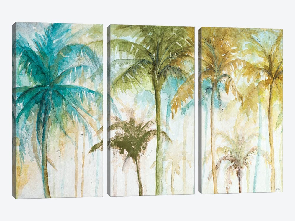 Watercolor Palms by Patricia Pinto 3-piece Canvas Print