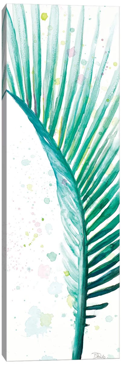 Wet Palm I Canvas Art Print - Tropical Leaf Art