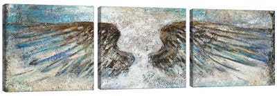 Wings Canvas Art Print - 3-Piece Panoramic Art