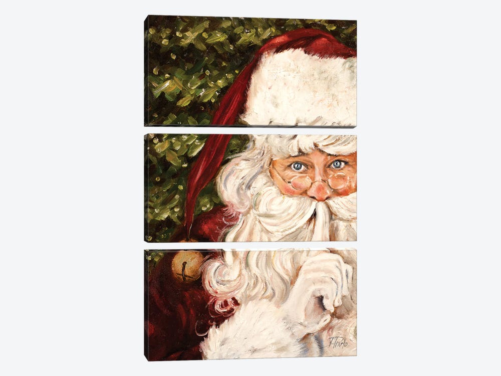 Secret Santa by Patricia Pinto 3-piece Canvas Wall Art