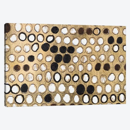 African Circles With Gold Canvas Print #PPI370} by Patricia Pinto Canvas Wall Art