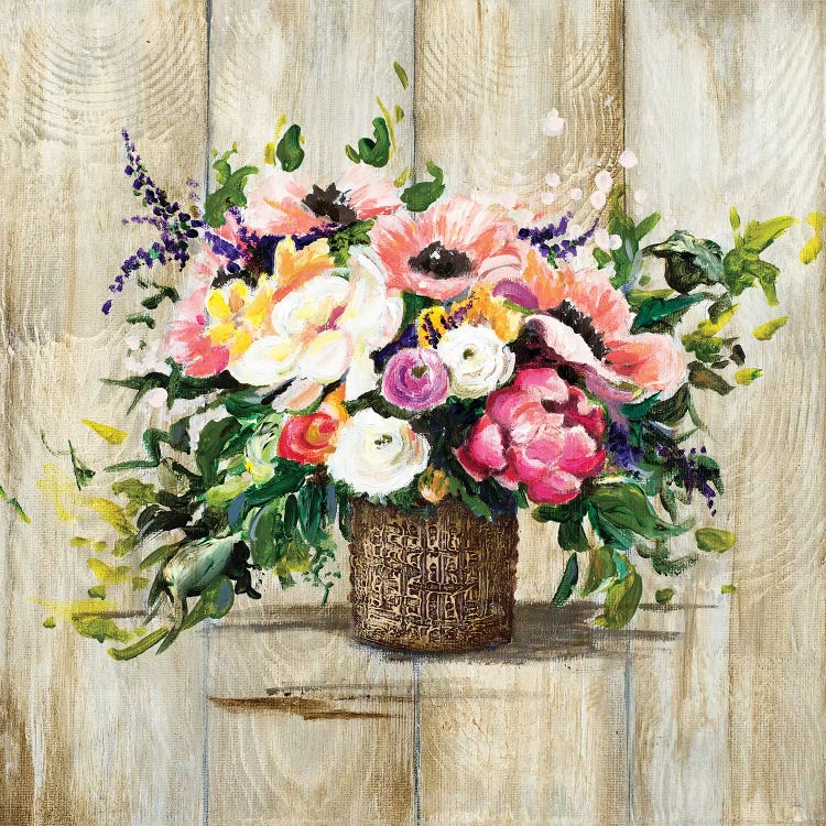Basket With Flowers by Patricia Pinto wall art