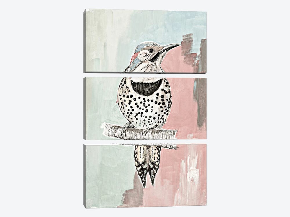 Beige Woodpecker I by Patricia Pinto 3-piece Art Print