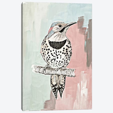 Beige Woodpecker I Canvas Print #PPI386} by Patricia Pinto Canvas Wall Art
