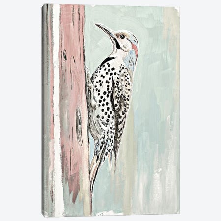 Beige Woodpecker II Canvas Print #PPI387} by Patricia Pinto Canvas Artwork