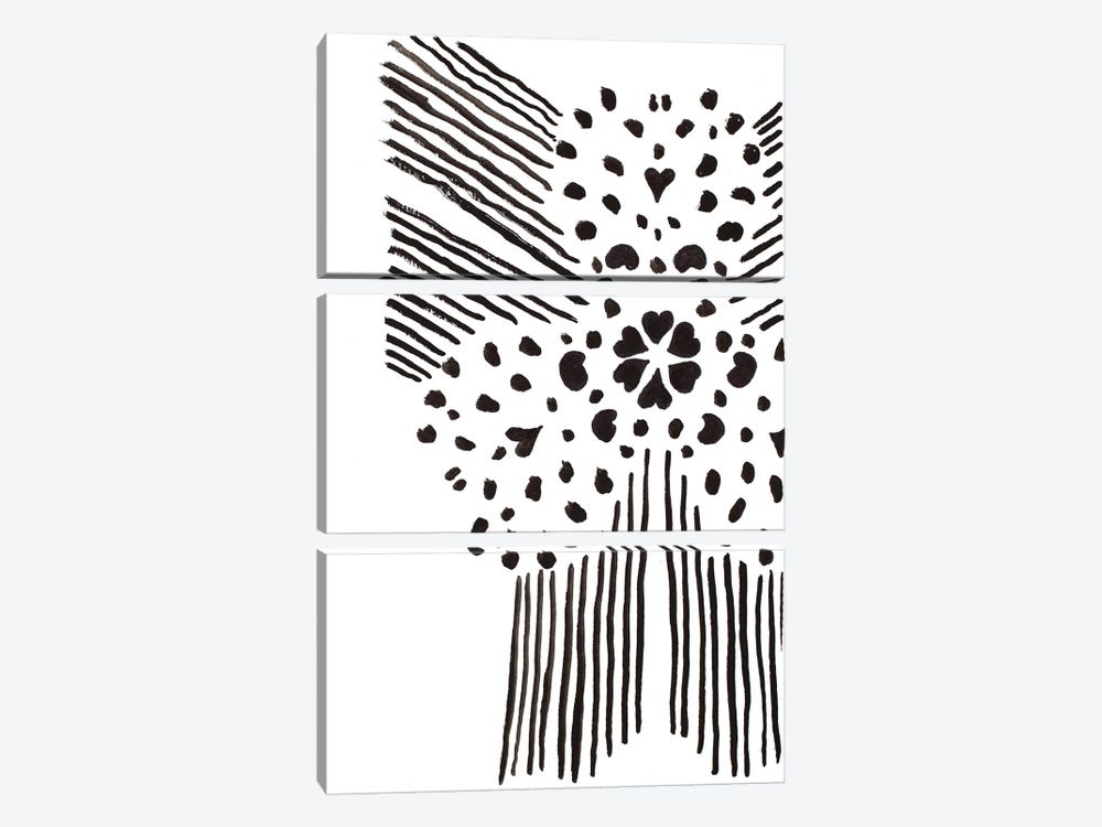 Black And White Design II by Patricia Pinto 3-piece Canvas Art Print