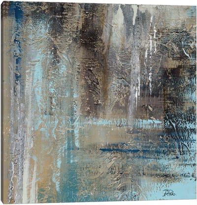 Abstract on Teal Canvas Art Print - Patricia Pinto