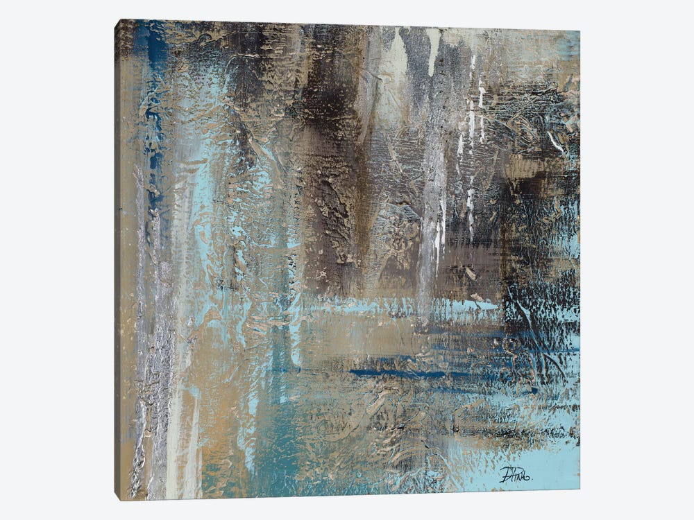 Abstract on Teal by Patricia Pinto 1-piece Canvas Art