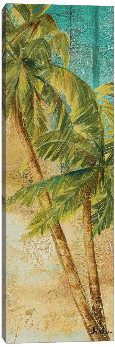 Beach Palm Panel I Canvas Art Print - Patricia Pinto