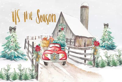 Christmas On The Farm by Patricia Pinto canvas print