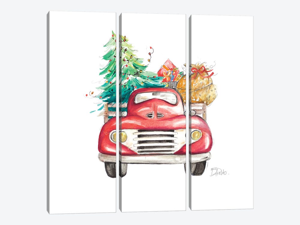 Christmas Tree Haul II by Patricia Pinto 3-piece Canvas Print
