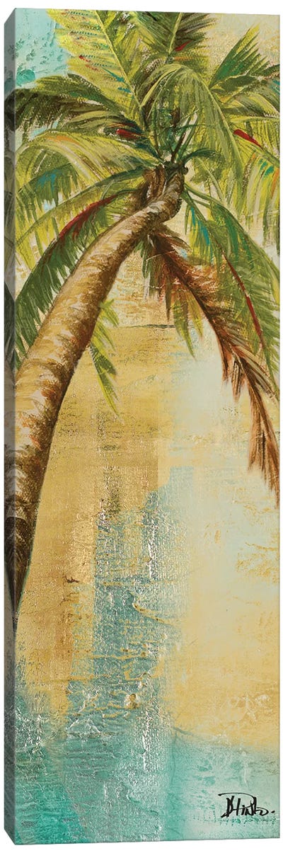 Beach Palm Panel II Canvas Art Print - Palm Tree Art