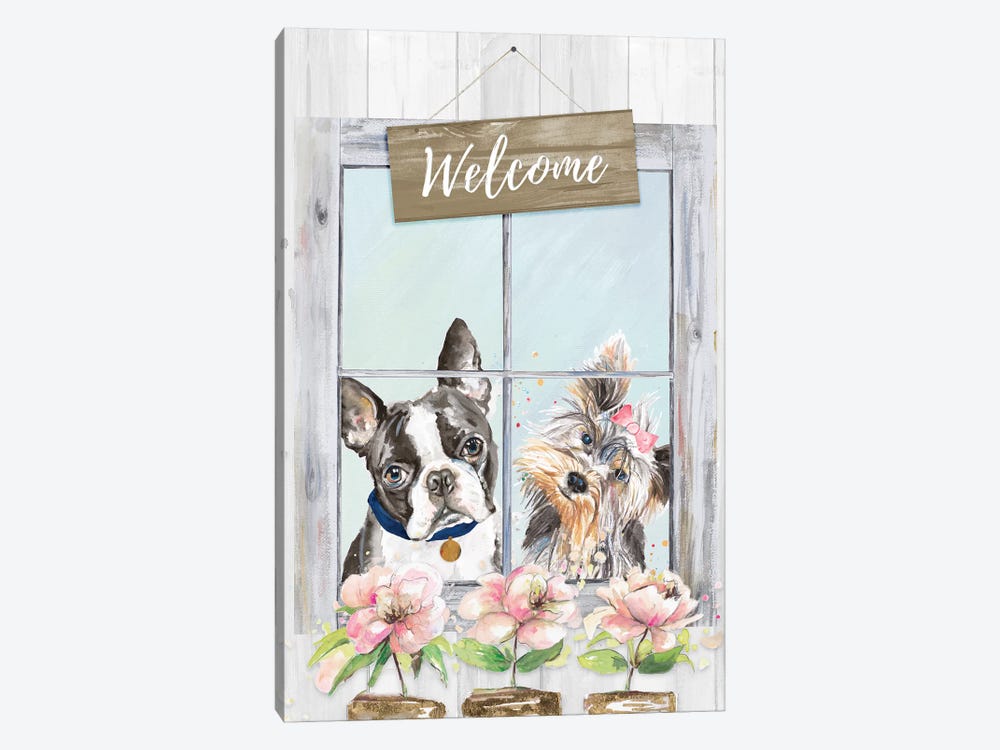 Doggy Welcome by Patricia Pinto 1-piece Canvas Art