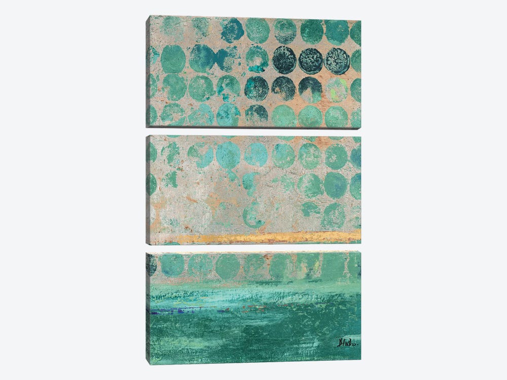 Dots On Teal by Patricia Pinto 3-piece Canvas Print