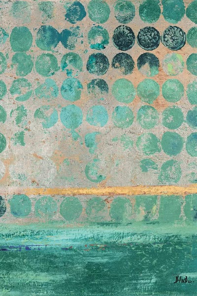 Abstract: Dots On Teal by Patricia Pinto