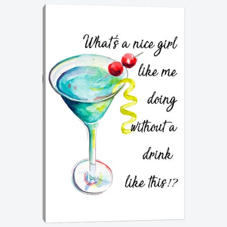Drink Up Canvas Print #PPI430} by Patricia Pinto Art Print