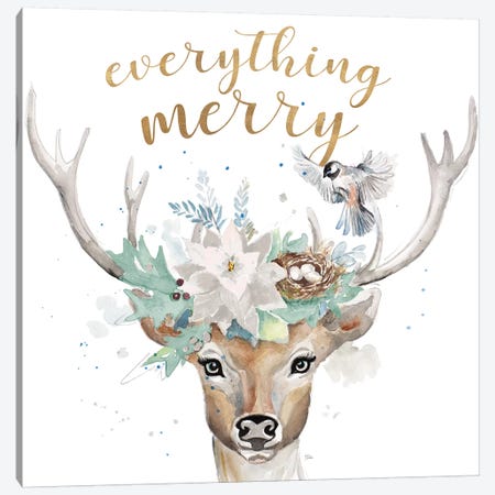Everything Merry Canvas Print #PPI431} by Patricia Pinto Canvas Print