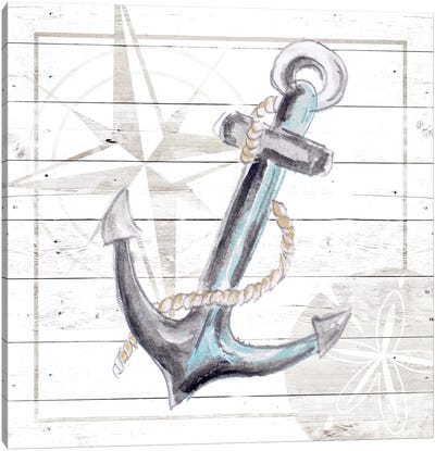 Explore Nautical I Canvas Art Print - Anchor Art