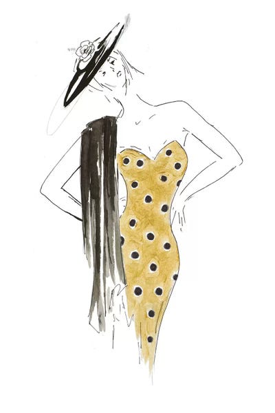 Fashion Sketch III by Patricia Pinto multi panel art