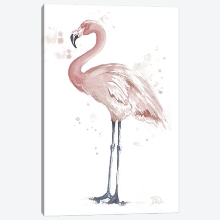 Flamingo Stand I Canvas Print #PPI442} by Patricia Pinto Canvas Artwork
